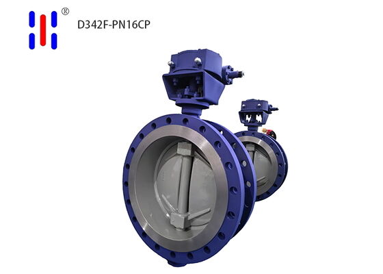Double Eccentric Butterfly Valve With Fluoroplastic Seal and Flanged Connections