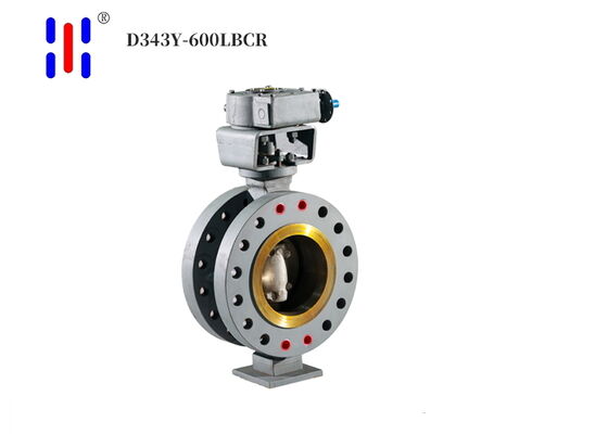 High-Temperature 600LB Flanged Hard-Seal WCB/316 Triple-Eccentric Butterfly Valve