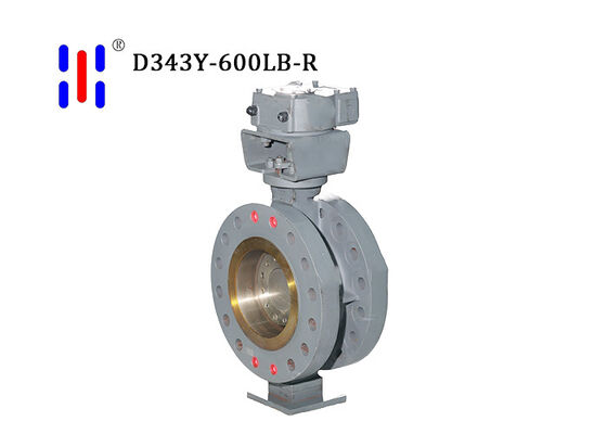 DN200 600LB Flanged 316 SS High Temp Triple Offset Butterfly Valve  for Industrial