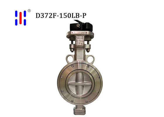 6 Inch Double Eccentric Butterfly Valves 316 SS PTFE Seated For Chemical