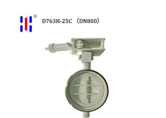 Hydraulic Triple Eccentric Butterfly Valves PN25 DN800 Carbon Steel For Marine