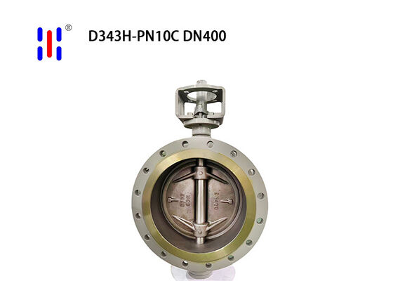 DN400 Flanged Triple Eccentric Butterfly Valves Carbon Steel For Water Supply