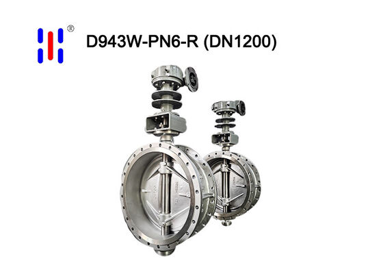 Electric Flanged DN1200 PN6 316 SS Triple Offset Butterfly Valve Water