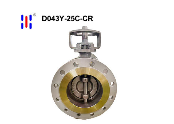 CS Flanged PN25 Gear Operated 304 Disc Triple Offset Butterfly Valve