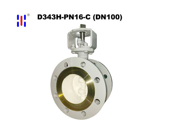 Oil Gas Gathering PN16 DN100 WCB Cast Triple Offset Butterfly Valve Flanged Hard Seal