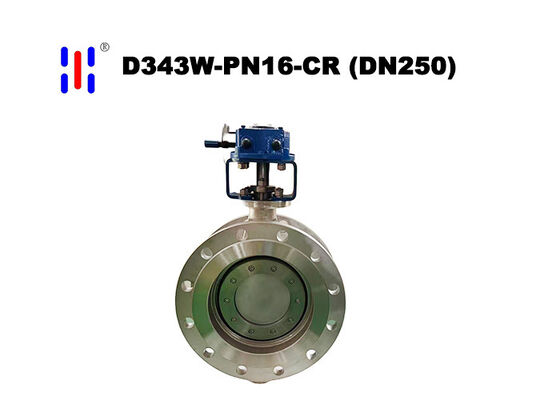 Flanged PN16 Triple Offset Butterfly Valve DN300 CS Body 316 Disc Oil Gas