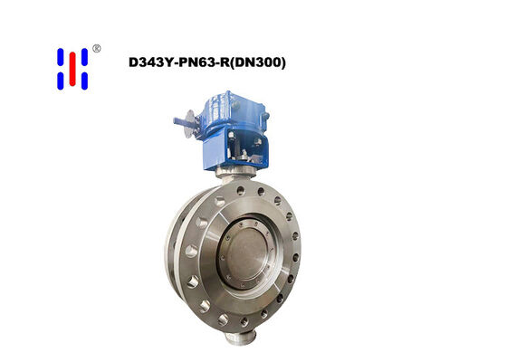 DN300 PN63 Triple Offset Butterfly Valve Flanged Metal Seated 316 Trim