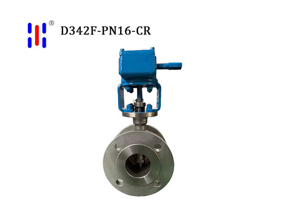 PTFE Lined Double Eccentric Butterfly Valves Soft Seal Double Offset For Seawater Circulation
