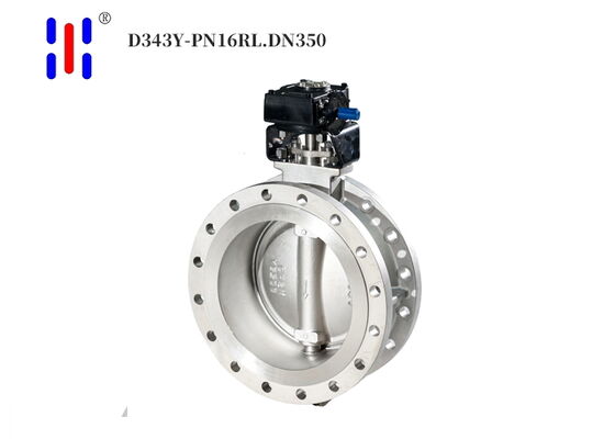DN350 PN16 Flanged 316L Stainless Steel Triple Offset Butterfly Valve