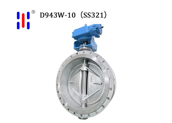 Flanged DN800 Electric Butterfly Valve Triple PN10 321SS Metal Seated