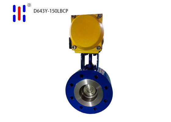 Carbon Steel Flanged 150LB Pneumatic Triple Offset Butterfly Valve 304 Disc