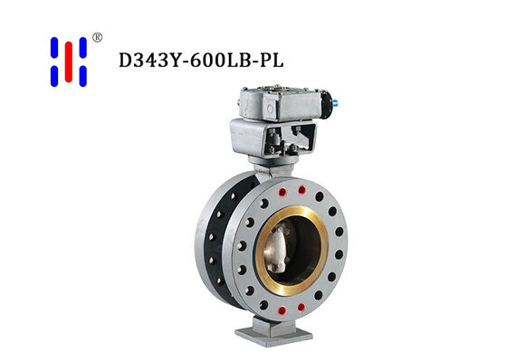 Pneumatic High Temperature Butterfly Valve DN50 - DN1600 Triple Offset Valve