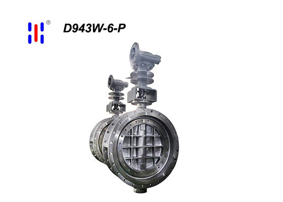 Electric DN1200 Flanged PN6 304 SS Triple Offset Butterfly Valve Industrial