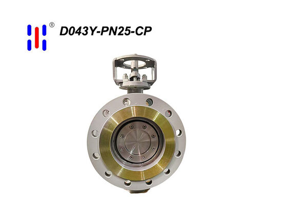 Gear Operated Flanged PN25 Triple Offset Butterfly Valve with CS 316 Trim