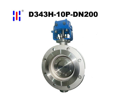 Landscape Water System DN200 PN10 304 Cast Flanged Hard Seal Triple Offset Butterfly Valve
